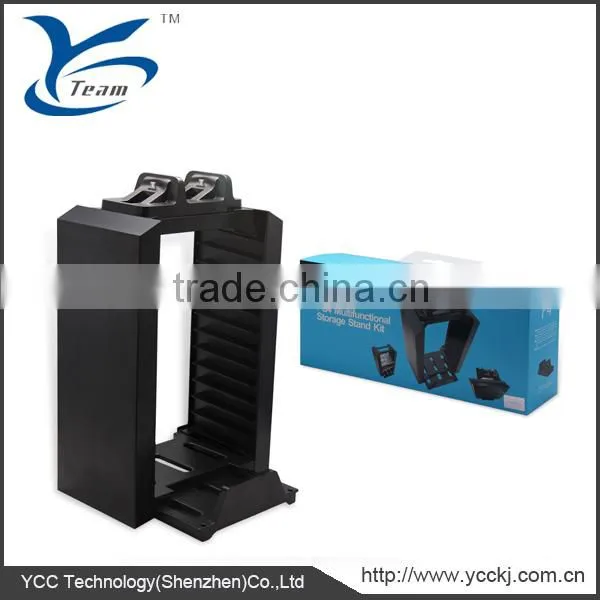 2016 newest hot sale for ps4 multifunctional Storage stand kit Game disc storage tower