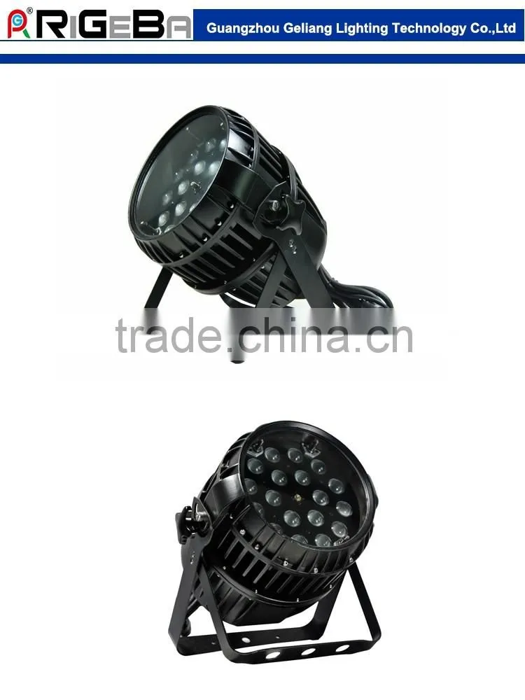 Guangzhou wholesale High--quality 18Leds 10W RGBW 4IN1 Outdoor LED Par light/DMX512