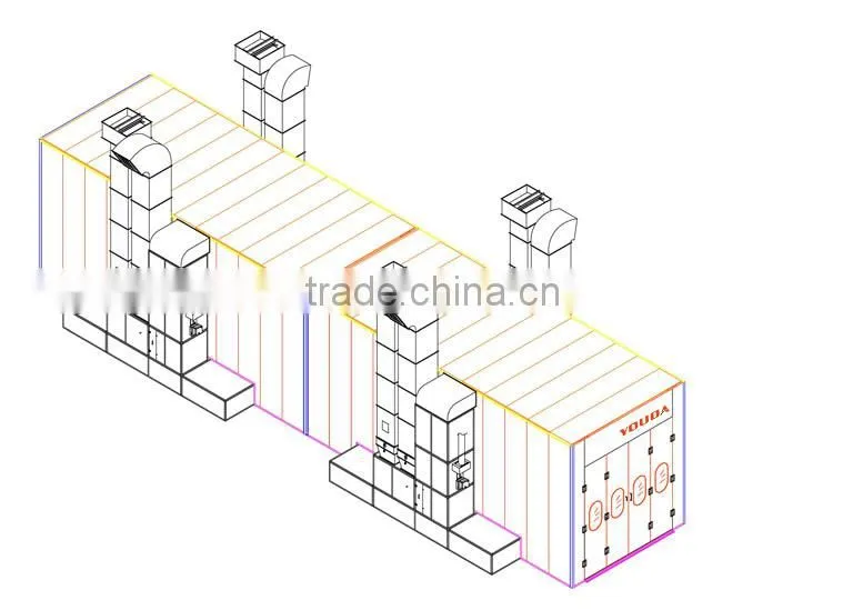 20MM Industrial Auto Spray Paint Booth, automotive paint spray booth