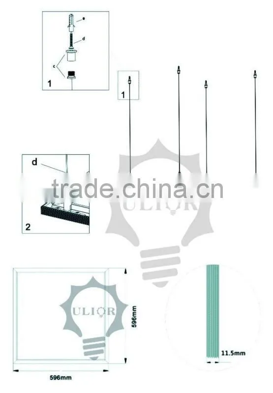 led panel light 600x600mm double side luminous led panel light