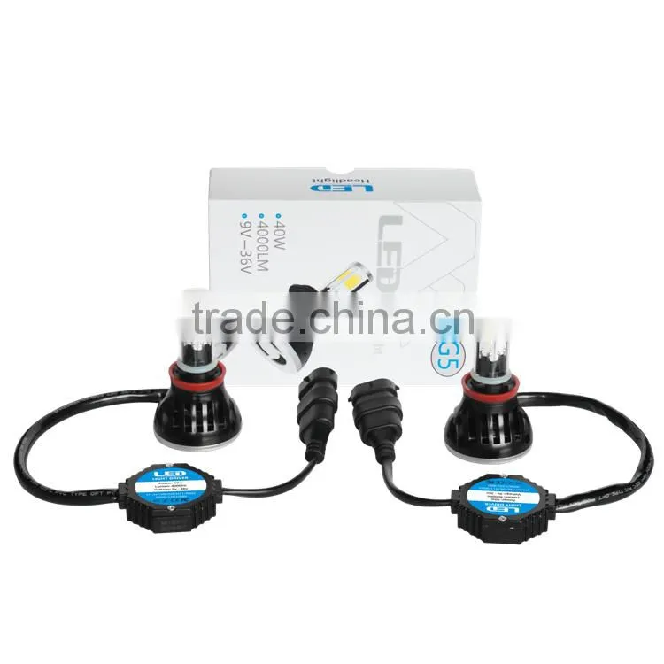 H4 Auto led headlight G5 4 leds 4000lm each bulb H7 H11 H13 9005 9006 H4 car led head light