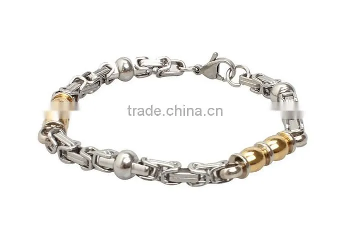 Latest design joint 316l stainless steel jewelry bracelet for men