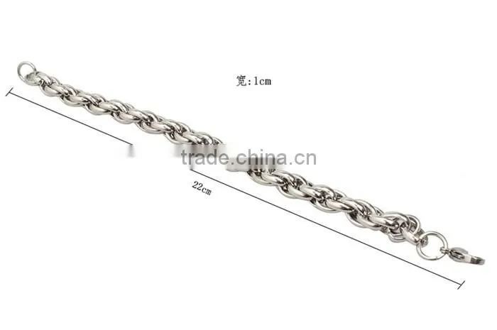 Fashionable jewelry simple style natural color 316l stainless steel men bracelet