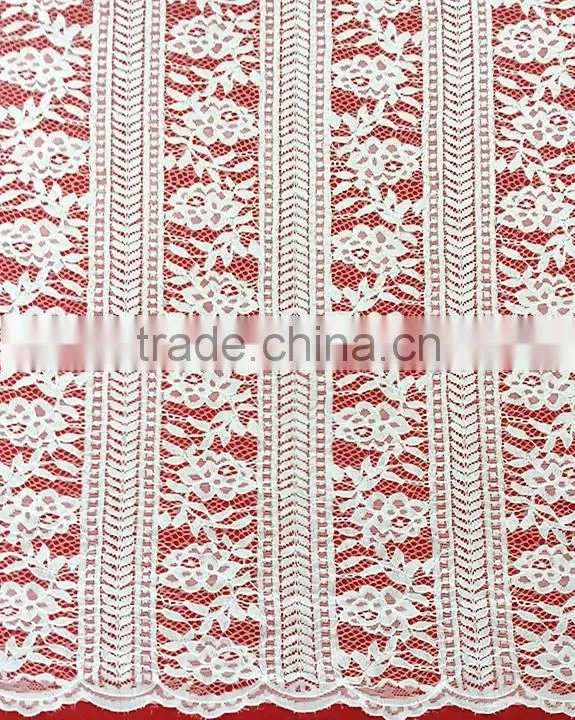 Wholesale High Quality Polyester Strand Lace Fabric T8044