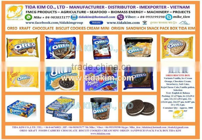 OREO BISCUIT TIDA KIM - OEM PRODUCTION - VIETNAM EXPORTER -MAIN DISTRIBUTOR INDO THAI