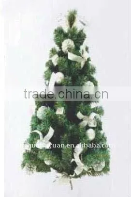 christmas decoration tree with white flowers