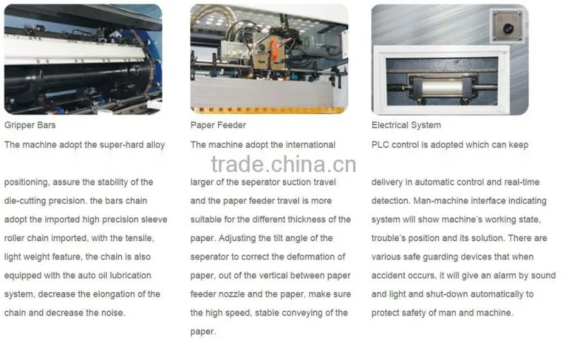 2016 Hot sale Automatic Corrugated Paperbpard die cutting &creasing machine