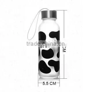 Grind arenaceous milk glass bottle water private label