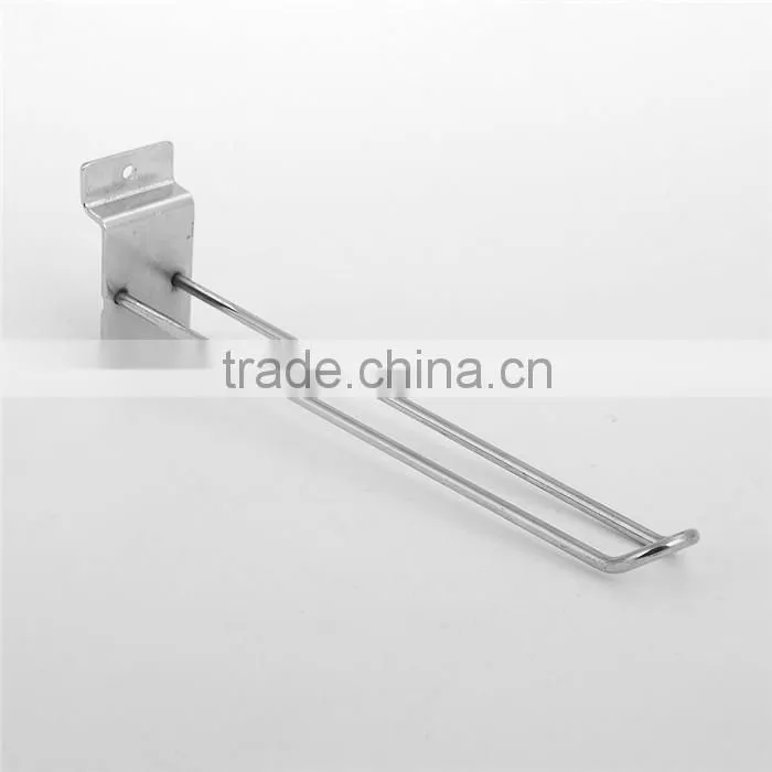 Retail Chrome Metal Beaded Hooks Slatwall Hanging Hooks