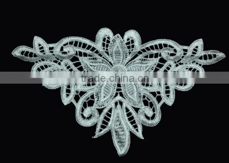 Polyester Thread Embroidered Lace Fabric Water-soluable Guipure Lace Accessory for Sexy Lingerie
