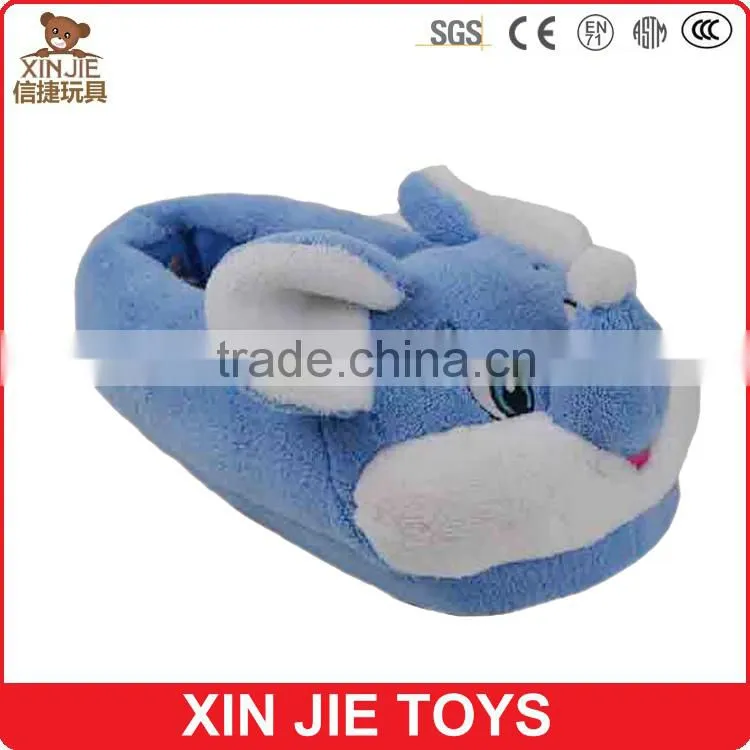 customize plush animal slipper good quality elephant plush slipper wholesale kids winter slipper