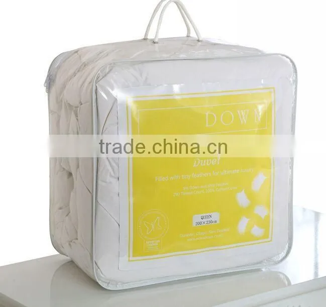 Queen 15%white duck down 85%soft feather fiber duvet