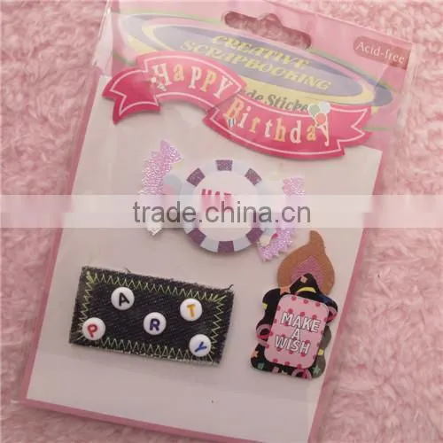 DIY cartoon Attractive foam kids 3d handmade art sticker,3d handmade sticker,3d sticker