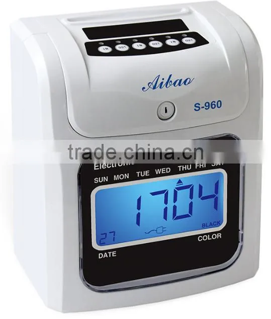 electornic punching time card time recorder