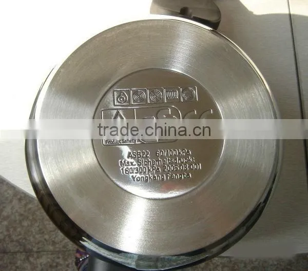 100% safty guarantee 304 s/s prestige cookware set with long bakelite handle ASB 4L+7L