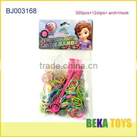 Funny diy rubber rain loom band kit 300pcs