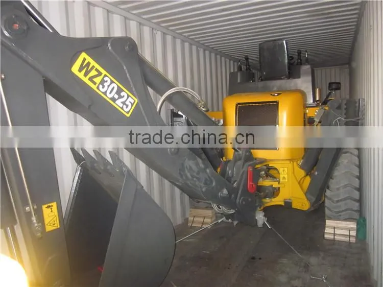XCMG WZ30-25 4x4 backhoe loader(1.0m3/0.3m3) with Yuchai engine