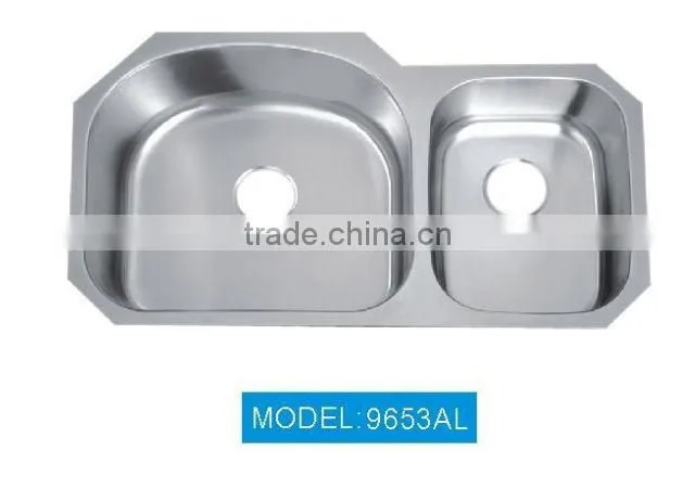 Double bowl undermount Stainless steel sink kitchen accessory