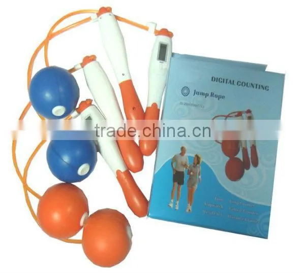 2 Buttons Calories Electronic Cordless Counting Jump Rope with Pedometer