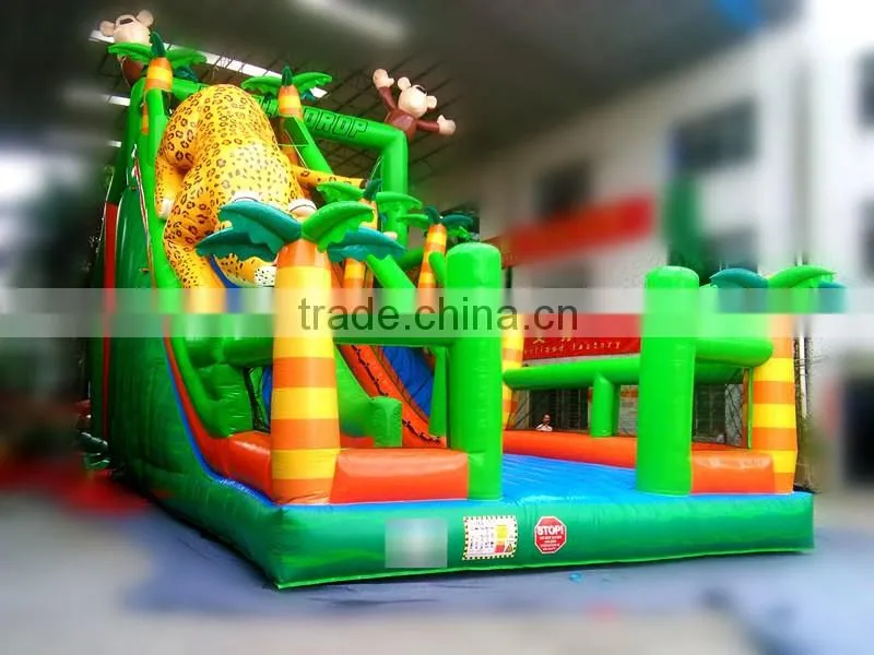 2016 Giant Jungle Drop Inflatable Sports Game Obstacle Course for Sale