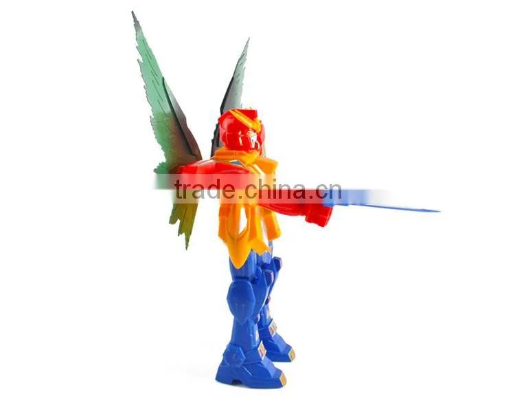 Hot selling small model plastic kids toy robot with light