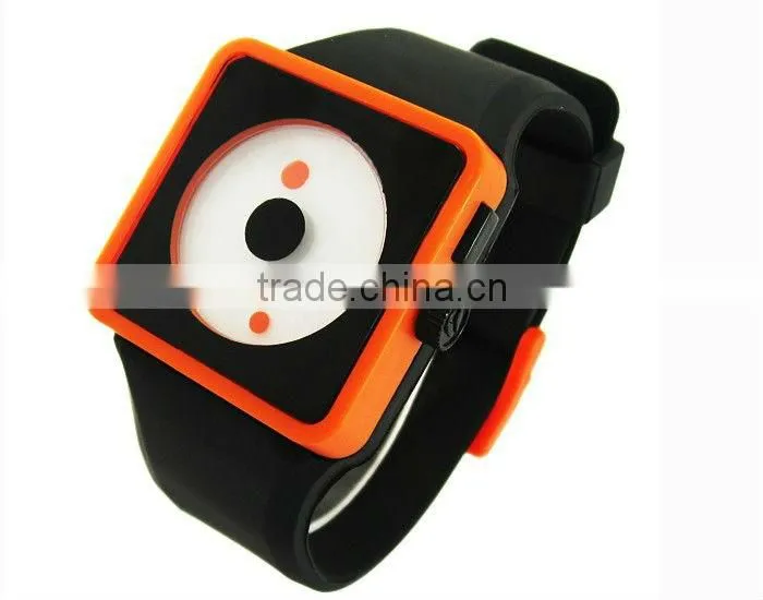 unisex square casual quartz wrist novel watches without hands