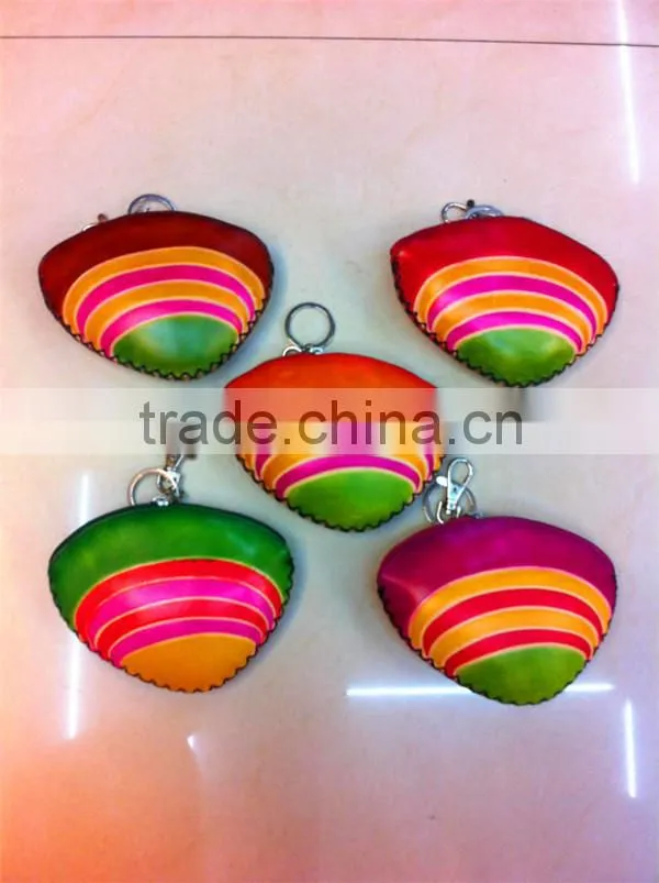 Chinese Handmade Animal Shape Genuine Leather Zip Coin Purse