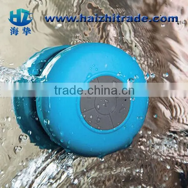 Most popular bulit-in li-ion battery bluetooth waterproof mini speaker and sucking disc function