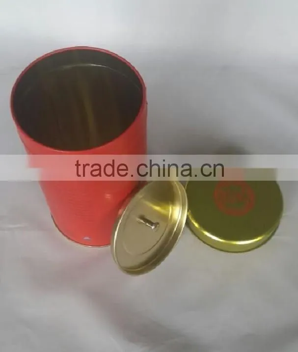 Round Airtight Tea Tin Box With Inner Lid