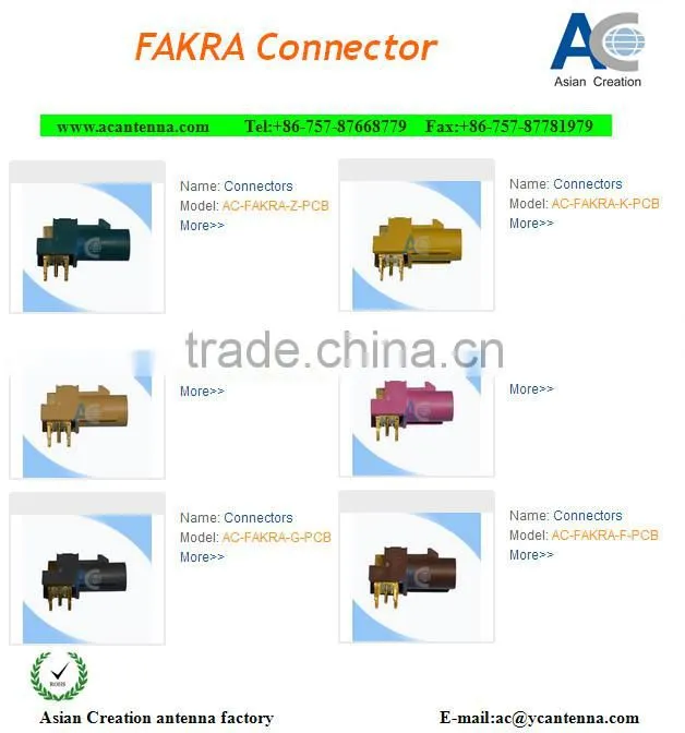 PCB connector Fakra for GSM