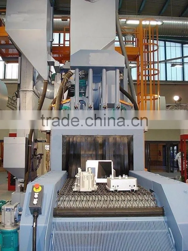 Wire mesh belt wheel blasting machines