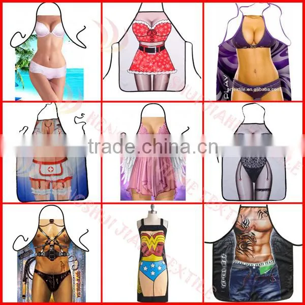 Heat Transfer Printing women sexy kitchen apron sexy apron dress