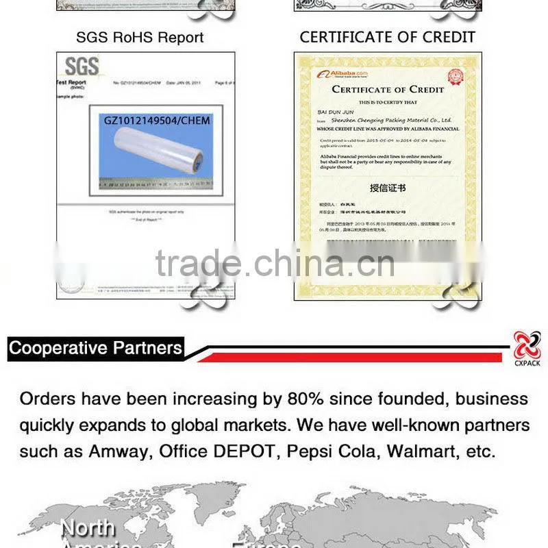 2014HOT SALE black LLDPE Stretch Film / Pallet Wrap Film / high quality strech wrap