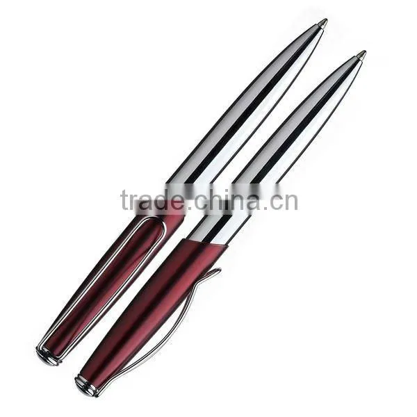 Metal Ballpoint Pen Shiny silver chrome