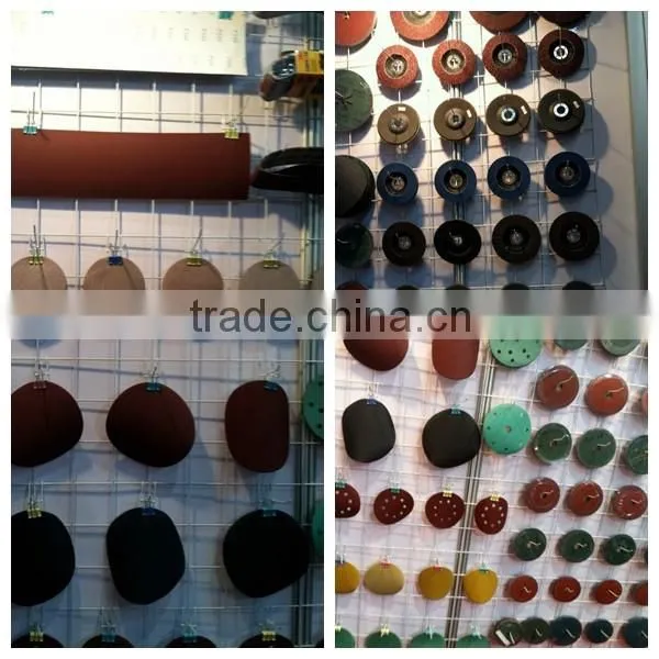 Red round aluminum oxide hook and loop disc sandpaper disc made in china