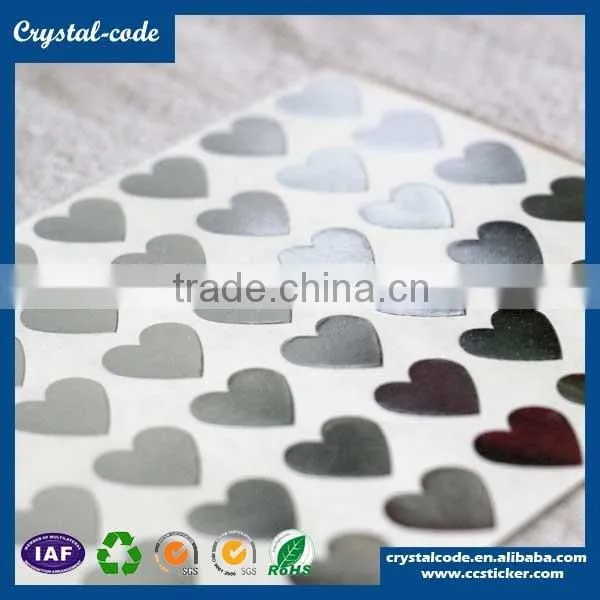 Glossy gold weatherproof peelable heat-melt glue aluminum foil sticker