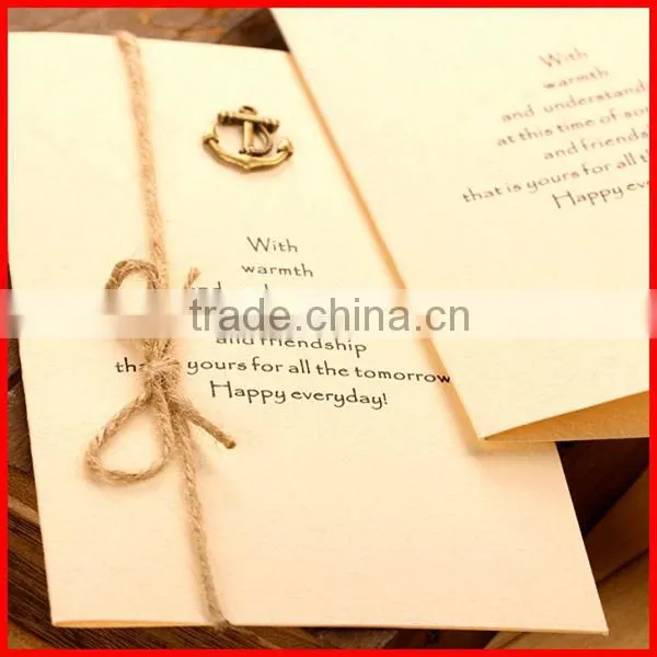 New Creative Unique Custom Korea simple design wedding cards 2014