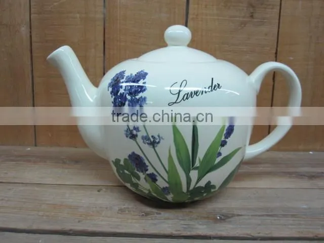 New lavender design ceramic mug with elegant handle