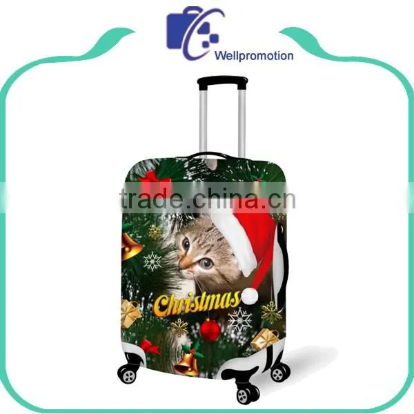 Custom printing elastic spandex protective suitcase luggage cover