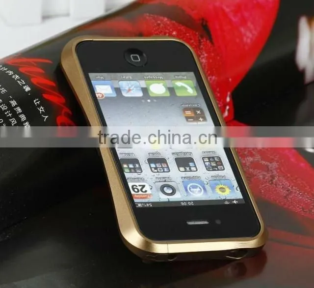 high quality novelty Durable Aluminium Metal Bumper Cover Case for iphone 4 4S