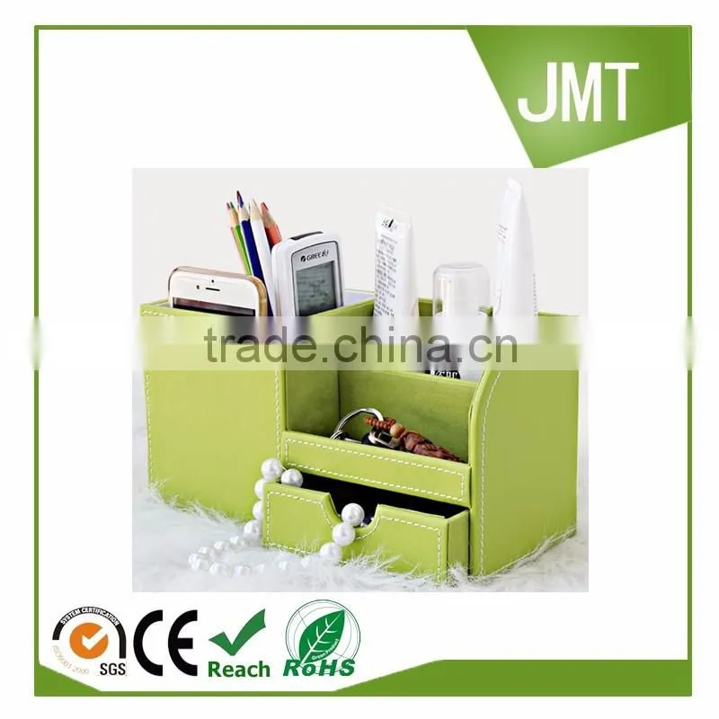 Hot Sale home office decor desktop leather storage box case
