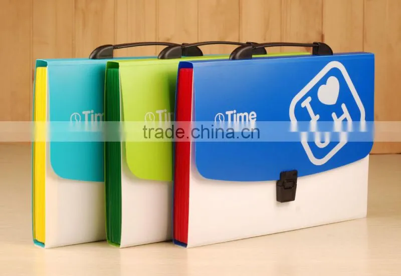 Colorful decorative multi-pocket file folder