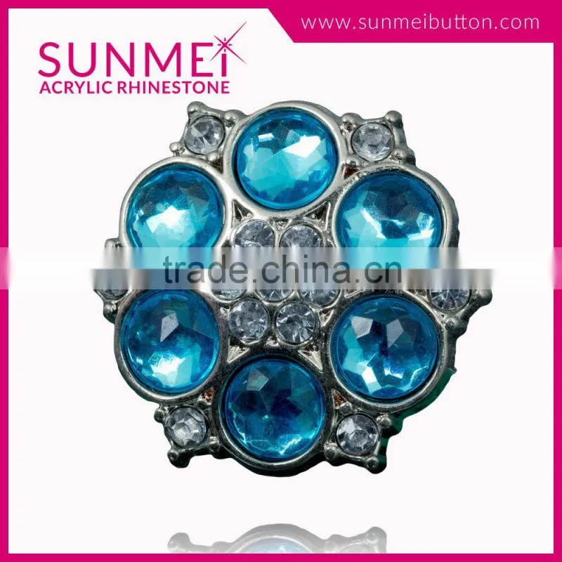 Factory Price Non Flat Back Large Rhinestone Buttons for Shoes