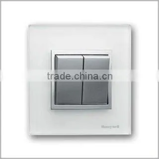 ivory high-grade square glass switch panel