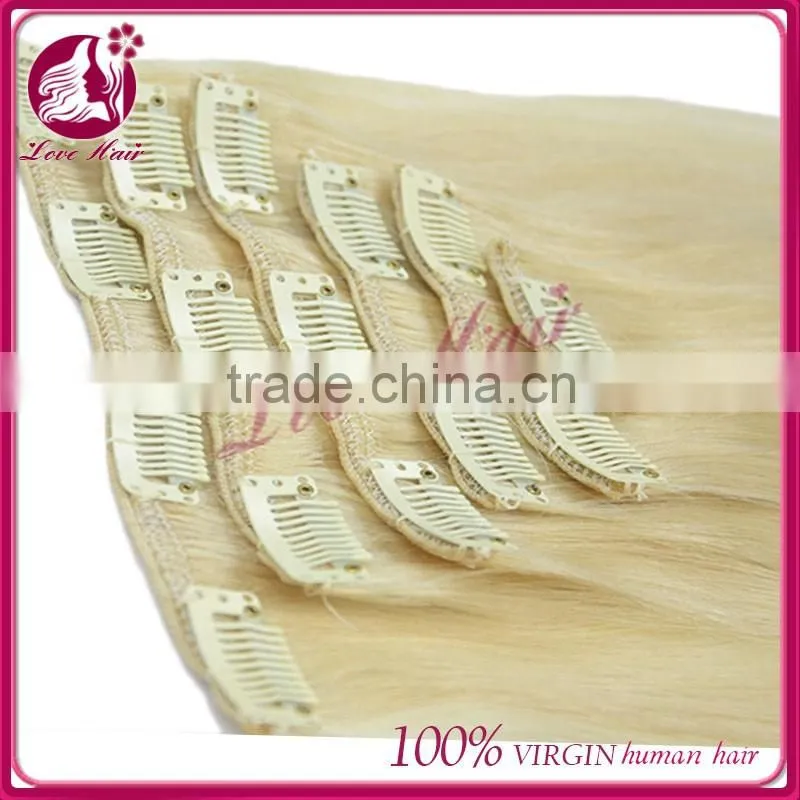 Top Quality virgin Clips Hair Extensions 26 Inch Human Hair Clip In Hair Extensions