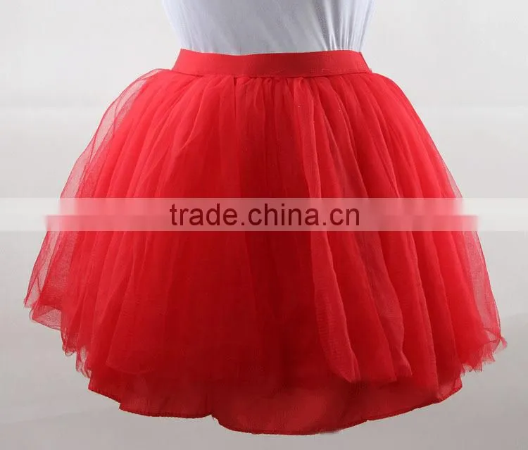 Women Red Tutu Skirt Formal Pettiskirt