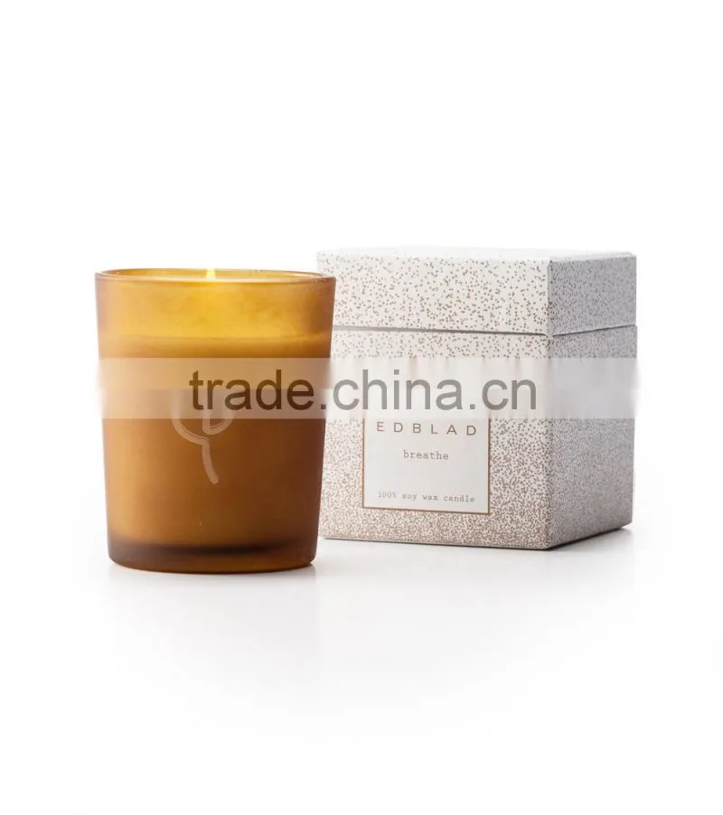 Breathe Nature Scented 100% Soy wax Candle in glass jar
