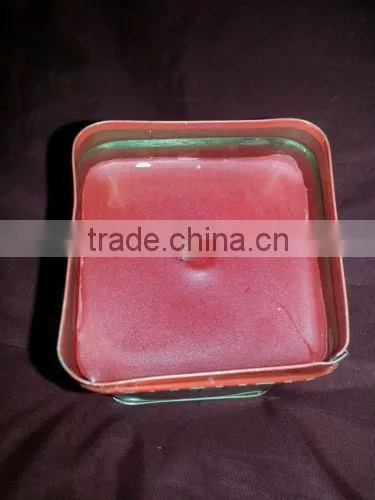 square scented soy tin candle