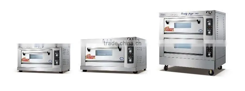 2016latest 2 layers 4 trays conveyor gas double deck bread pizza oven
