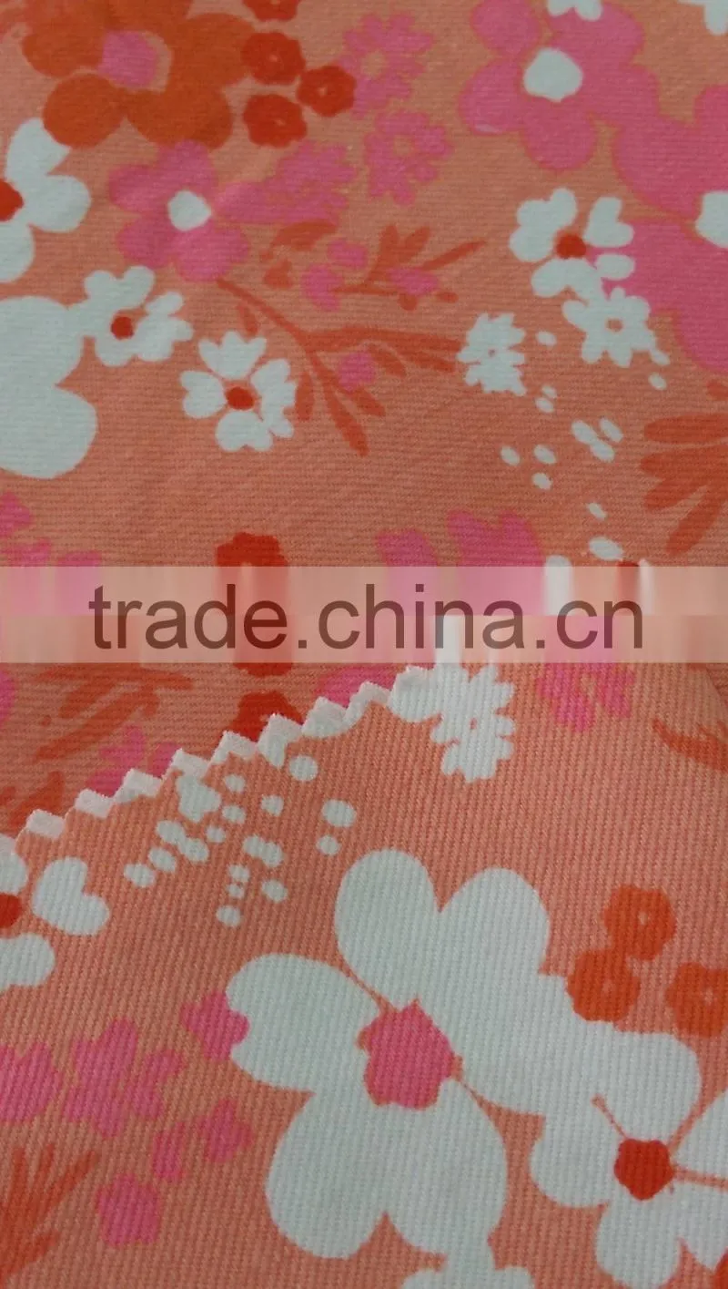Plain Printed Cotton/100% cotton herringbone twill fabric